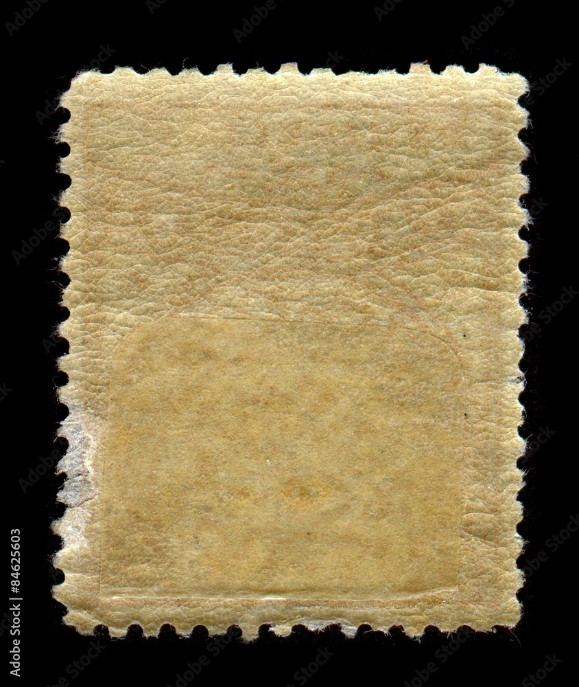 Fototapeta premium Reverse side of a postage stamp.