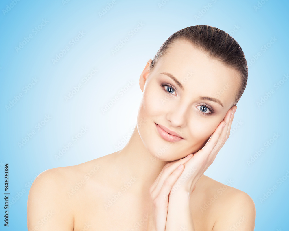 Portrait of beautiful, fresh, healthy and sensual girl isolated Portrait of beautiful, fresh, healthy and sensual girl isolated