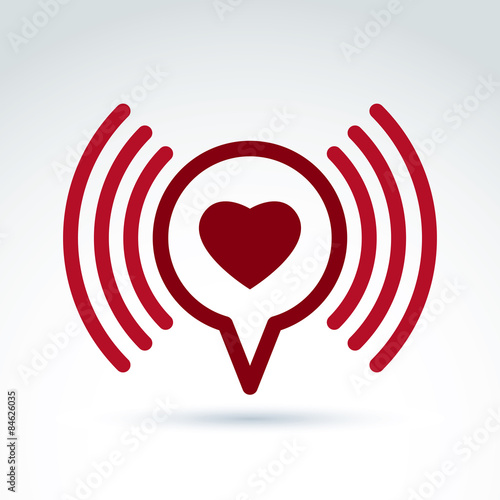 Heart over the speech bubbl...