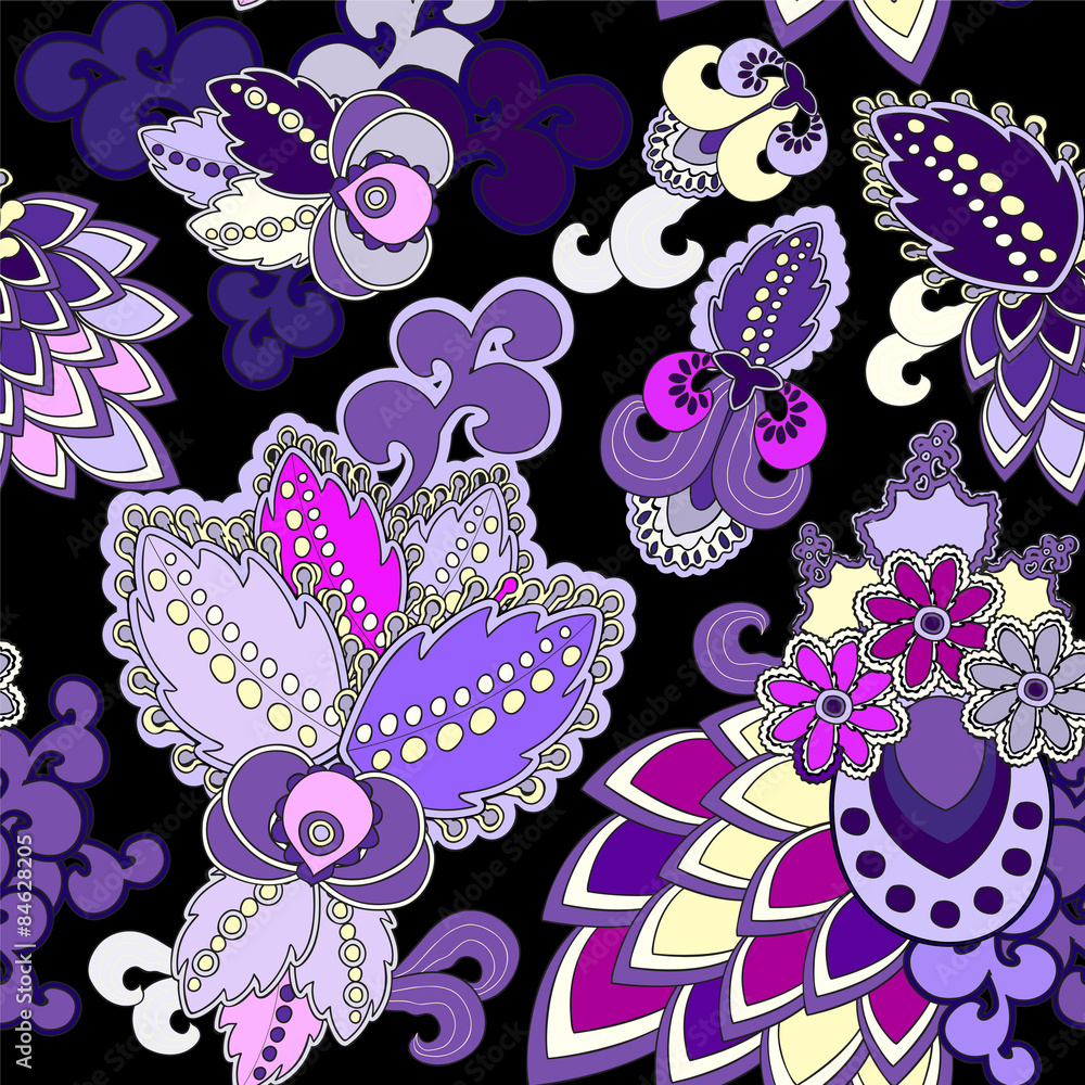 Fototapeta premium seamless paisley pattern.orient design. vector illustration