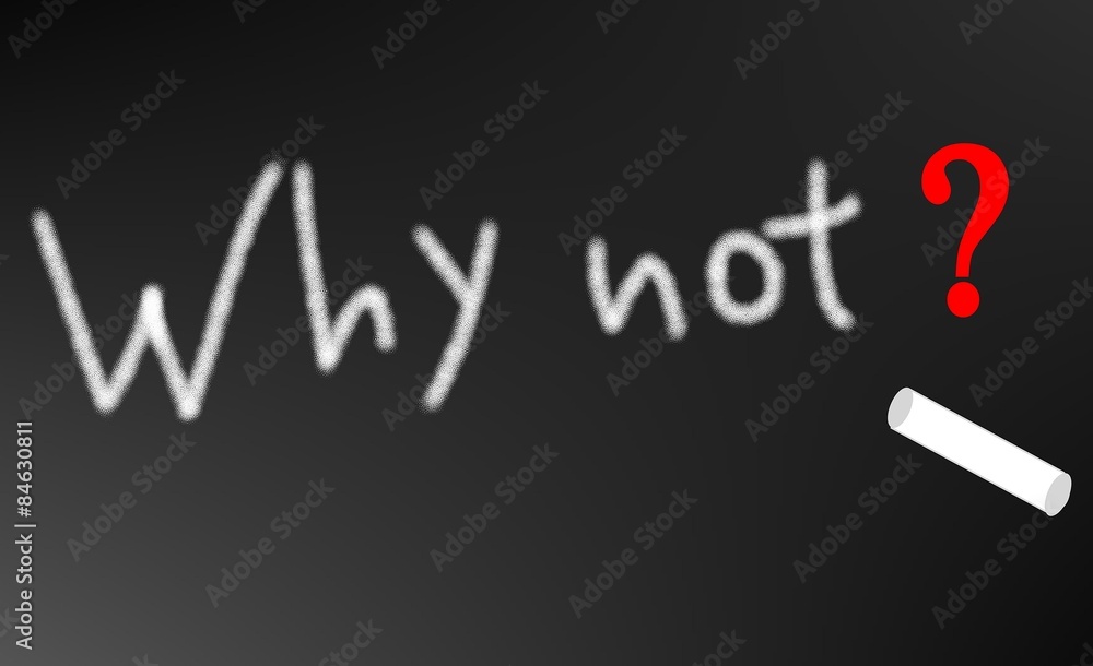 Obraz premium why not, business symbol