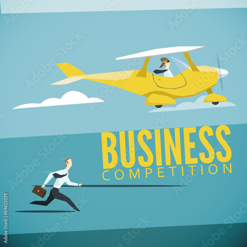 Vector illustration of business competition