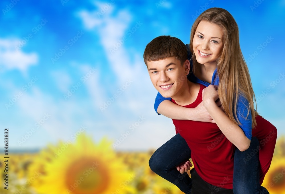 Obraz premium Couple, Isolated, Young Adult.