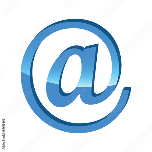 Mail blue 3D icon