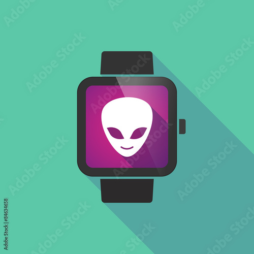 Smart watch with an alien face
