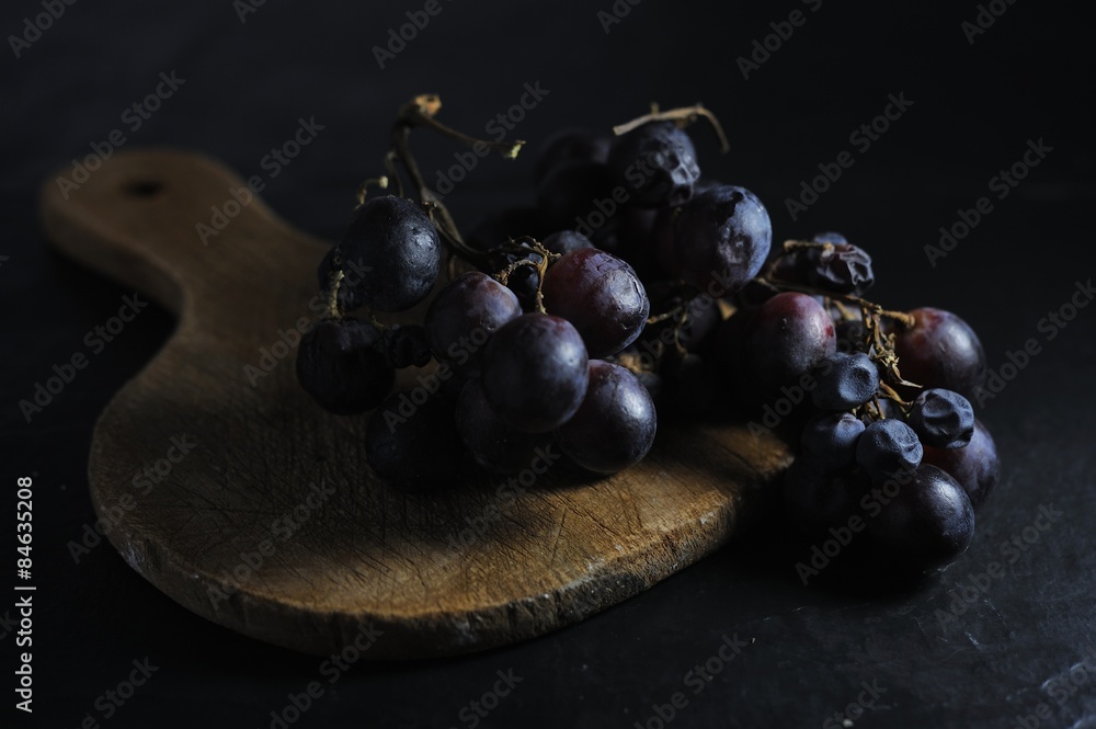 ciemne winogrono - obrazy, fototapety, plakaty 