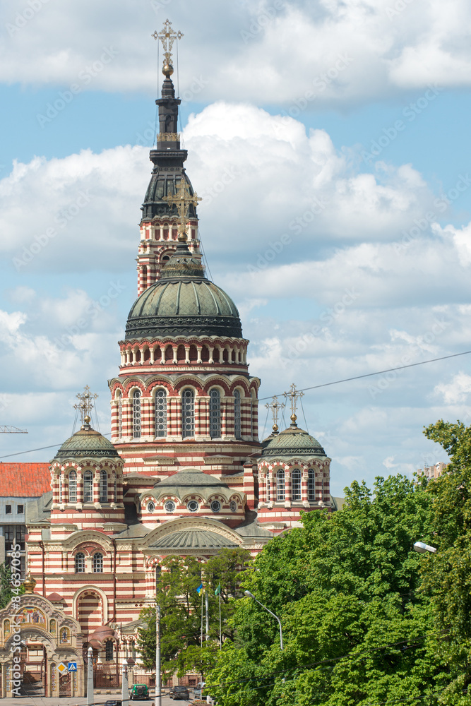 The Annunciation Cathedral (1901) in a summer day in Kharkiv, Ukraine