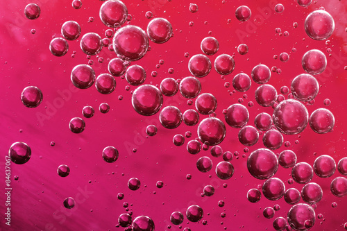 Canvas Print Water, air and oil mixed for a bubbly effect