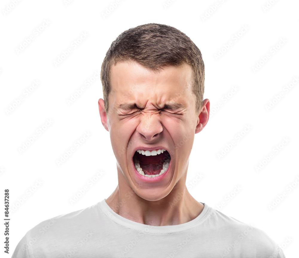 Young angry man. Young angry man.