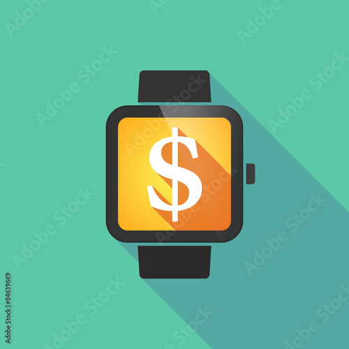 Smart watch with a dollar sign