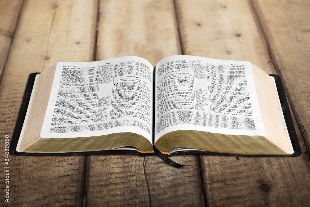 Obraz premium Book, Bible, Open.