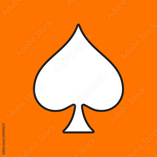 Vector game spade icon. Eps10