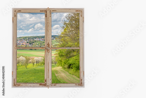Fenster mit Blick auf Fr  nkische Schweiz II