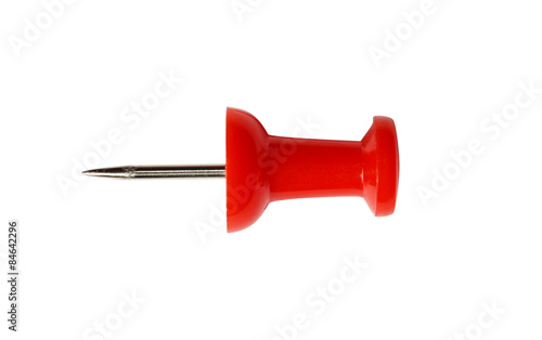 Isolated red drawing pin