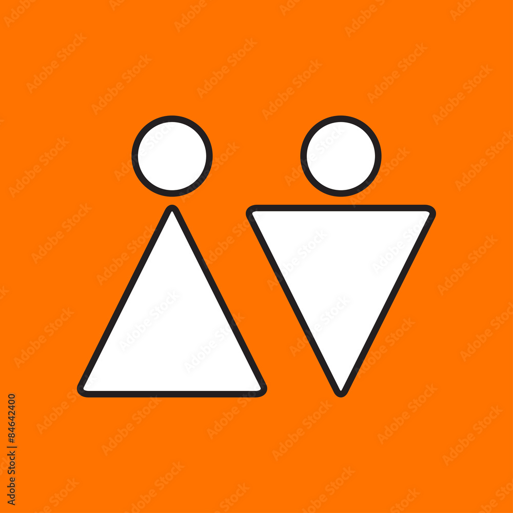 Vector heterosexual couple icon. Eps10 Vector heterosexual couple icon. Eps10