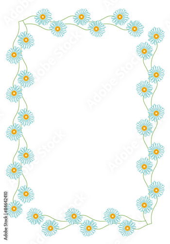 Vector with white camomiles