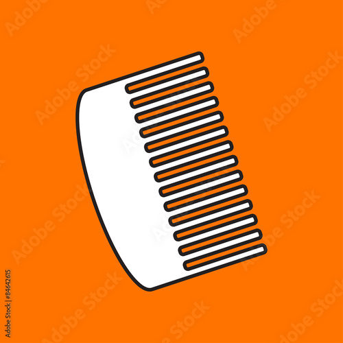 Vector hairbrush icon. Eps10