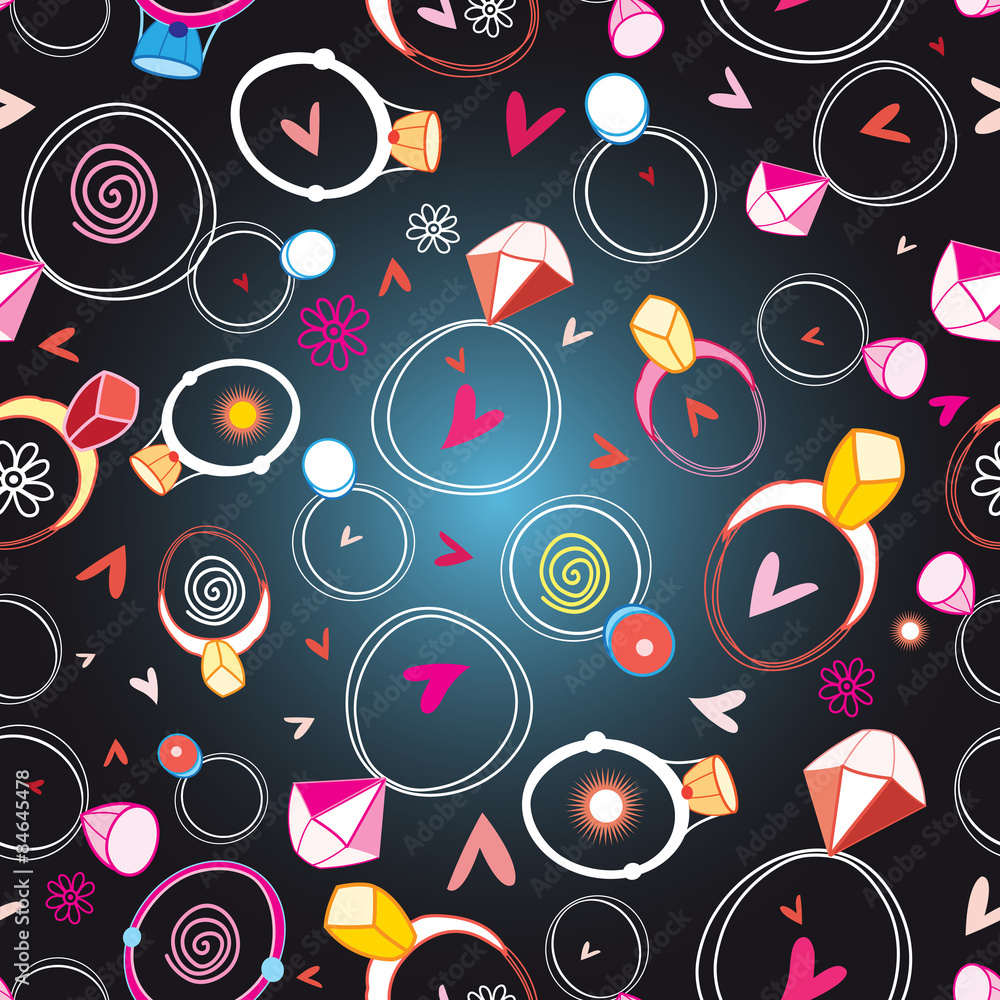 Obraz premium pattern of precious rings