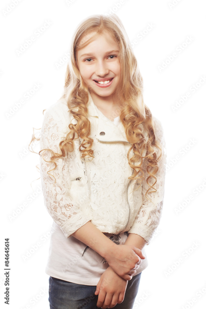 Lovely girl with long blond hair Lovely girl with long blond hair