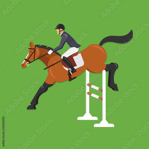 Horse Jumping Over Fence, Equestrian sport