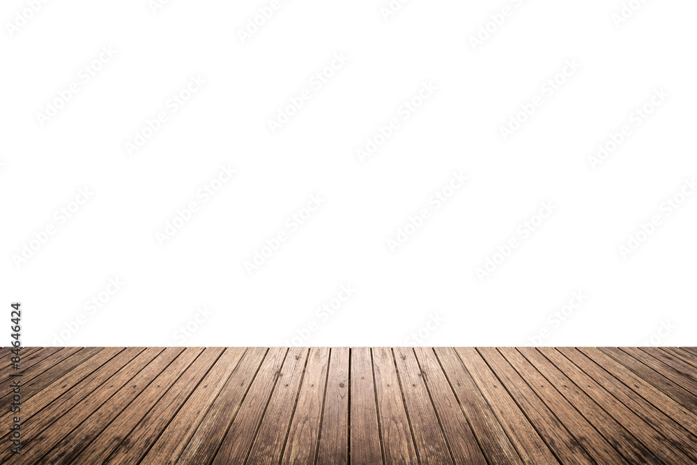 Wood floor texture isolated on white background