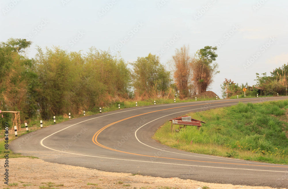 Fototapeta premium road up the hill