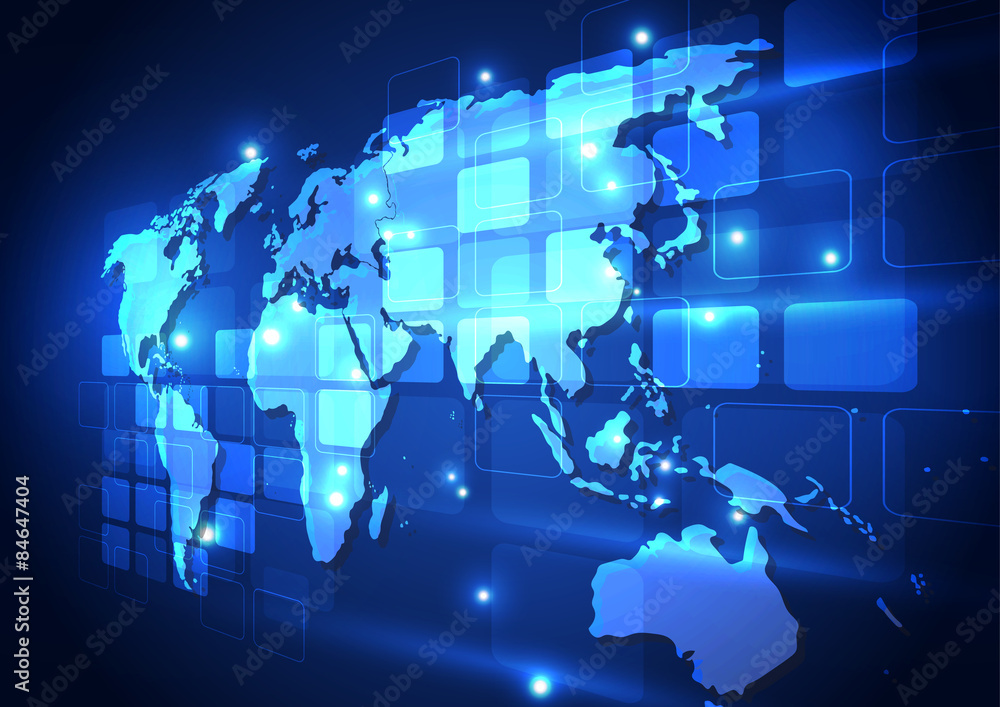 vector digital global communication technology, abstract background