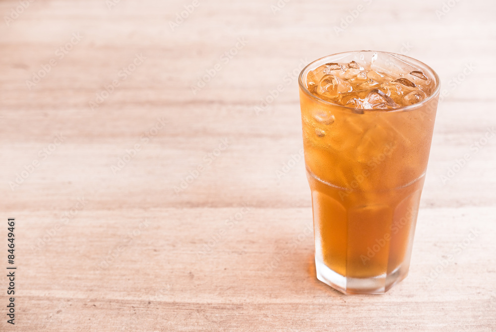 Ice lemon tea glass Ice lemon tea glass