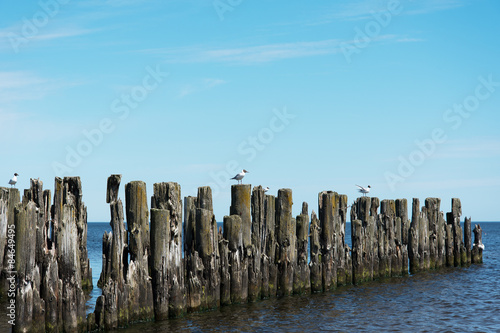 Broken old pier.