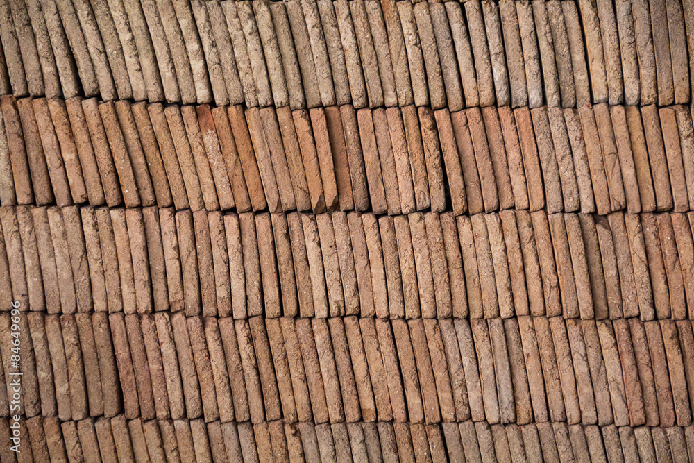 Close view of a pile of traditional mud bricks production. Close view of a pile of traditional mud bricks production.