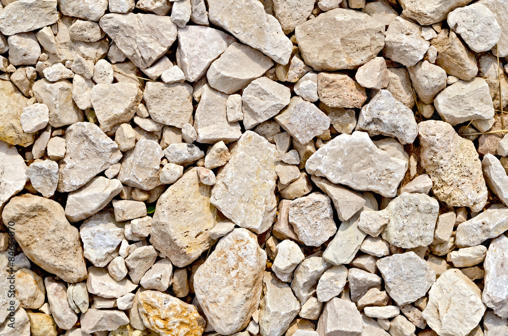 Crushed sandstone on dirt road Crushed sandstone on dirt road