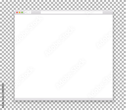 Opened browser window template. Past your content into it