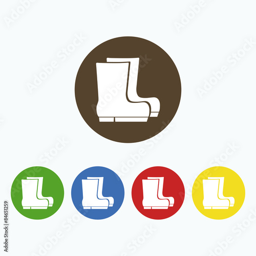 Simple icons garden boots.