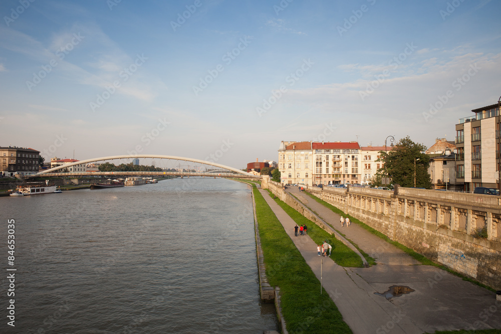 Vistula River Waterfront in Krakow