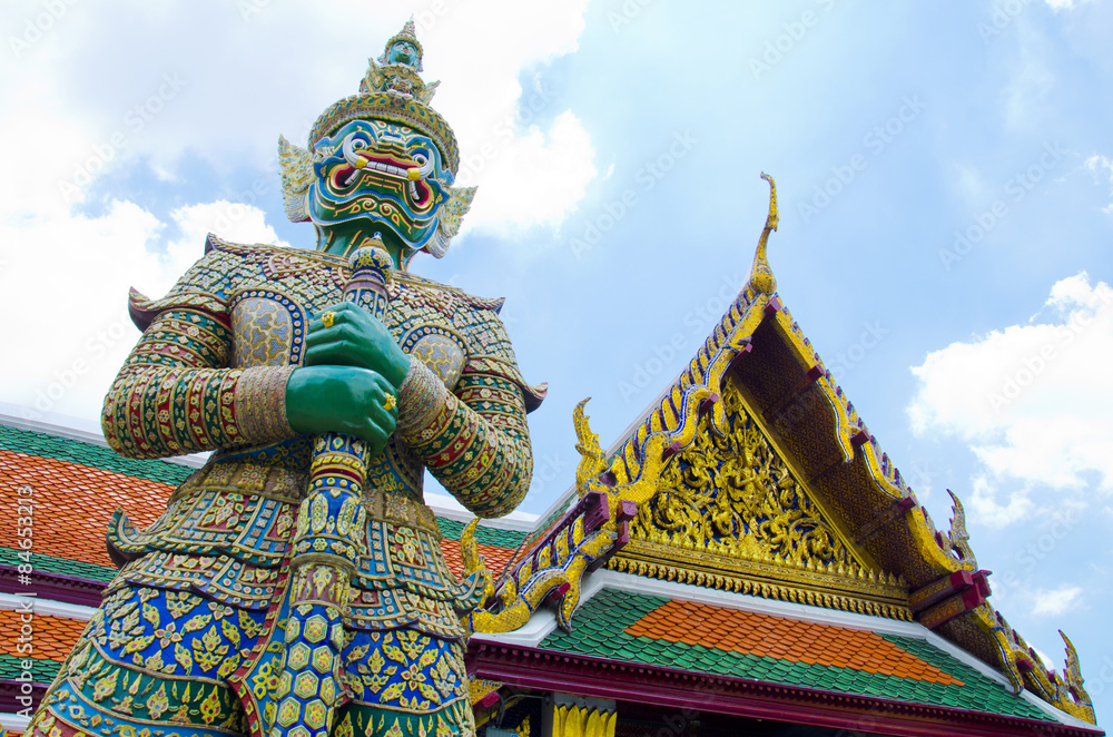 Giant at Emerald Buddha temple, Bangkok, Thailand. Giant at Emerald Buddha temple, Bangkok, Thailand.