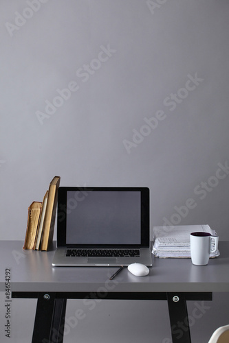 Workspace with computer in office