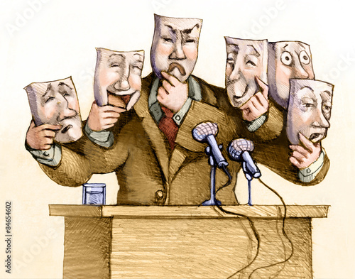 Fotografia leader political illustration conceptual cartoon