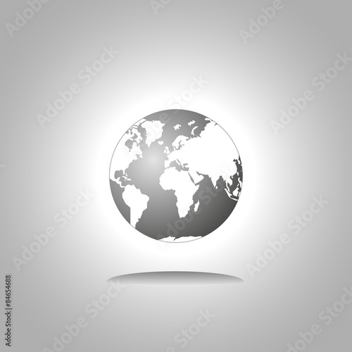 Obraz na płótnie Globe icon w salonie
