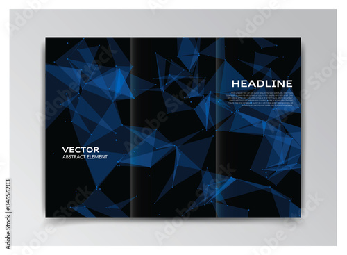 Template of booklet with abstract elements