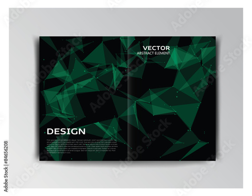 Template of booklet with abstract elements