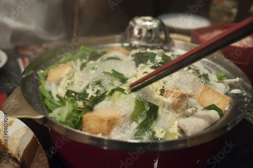 Fondue in a restaurant