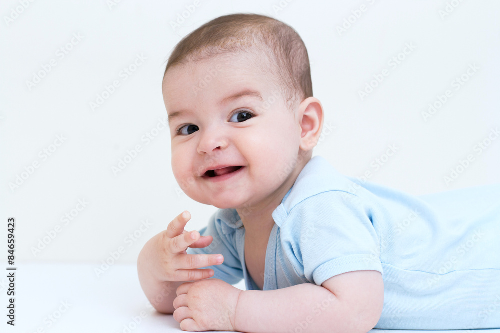 Beautiful baby on white background Beautiful baby on white background