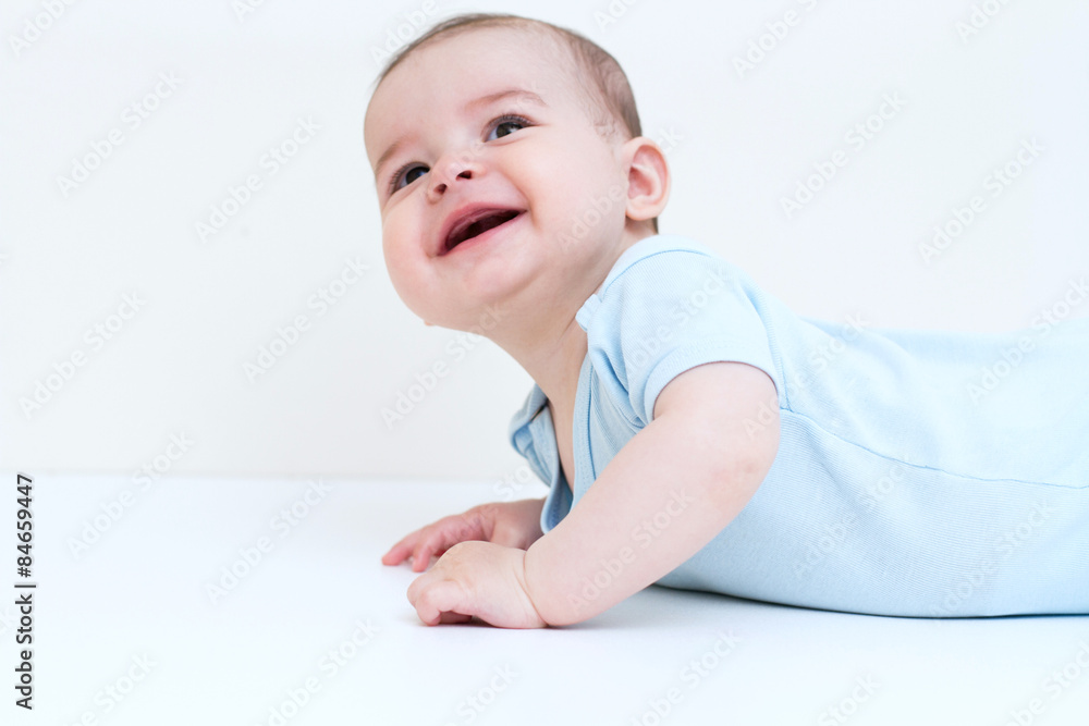 Beautiful baby on white background Beautiful baby on white background