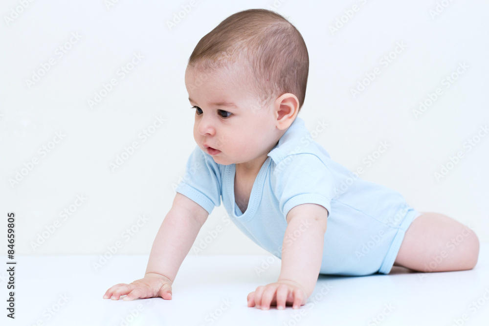 Beautiful baby on white background Beautiful baby on white background