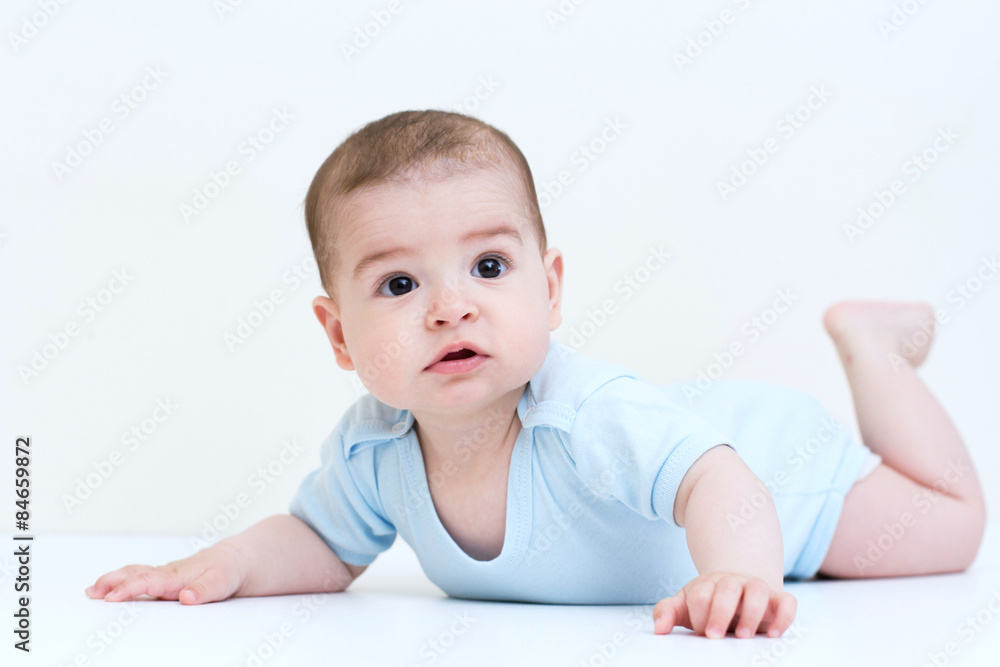 Beautiful baby on white background Beautiful baby on white background