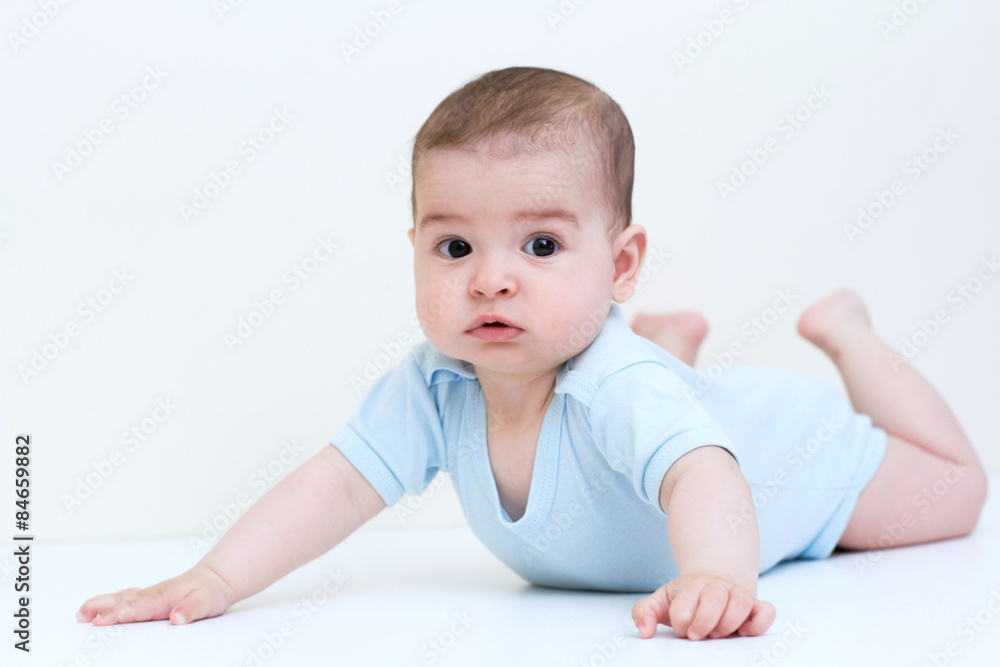Beautiful baby on white background Beautiful baby on white background