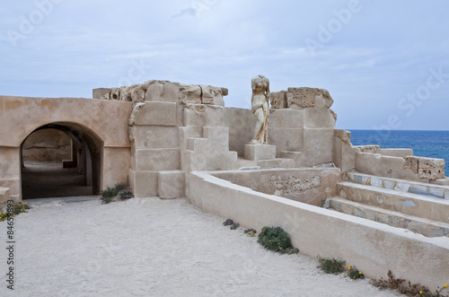 Libya,archaeological site of Sabratha,the Roman baths photo