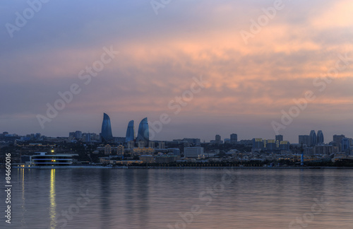 Panorama of seaside boulevard in Baku Azerbaijan © alexmu