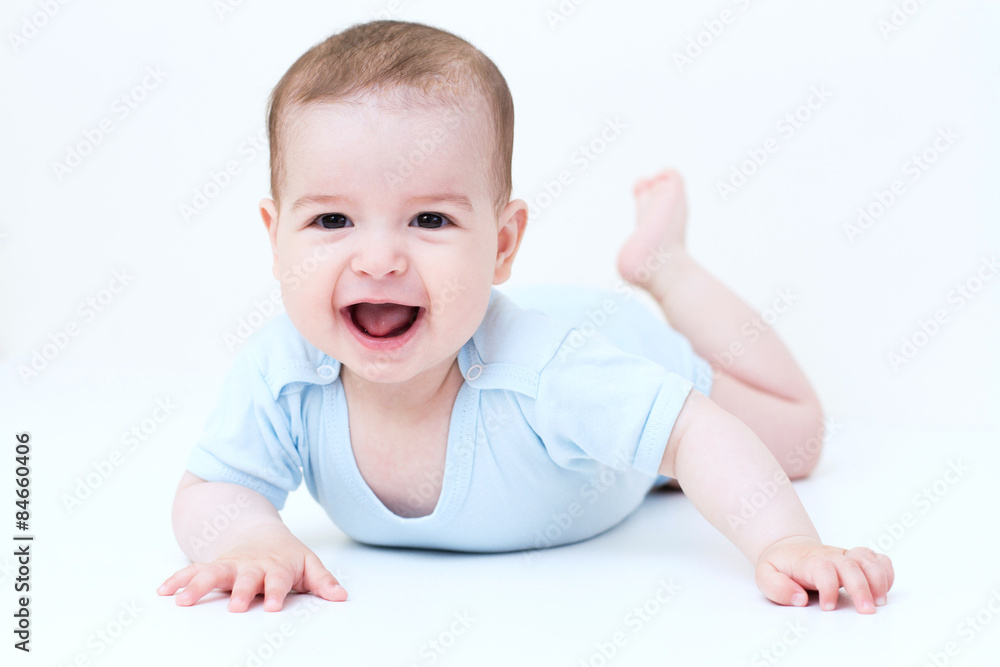 Beautiful baby on white background Beautiful baby on white background