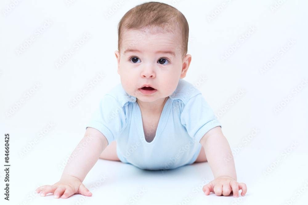 Beautiful baby on white background Beautiful baby on white background